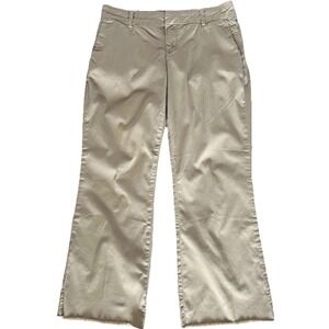 Kut From The Cloth Khaki Pants 4 Stretch Raw Hem 27" Inseam 9" Rise